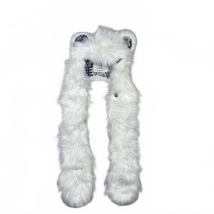 SpiritHoods Hat White Faux Fur Polar Bear